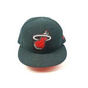 Official Miami Heat NBA HWC Hat Cap Size 7 59Fifty New Era Gray Embroidered